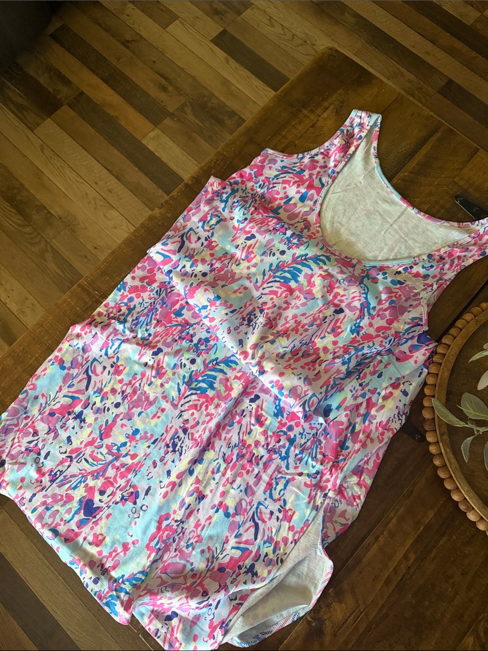 Sleeveless Floral Print Tank Top Romper - Pink Multicolor